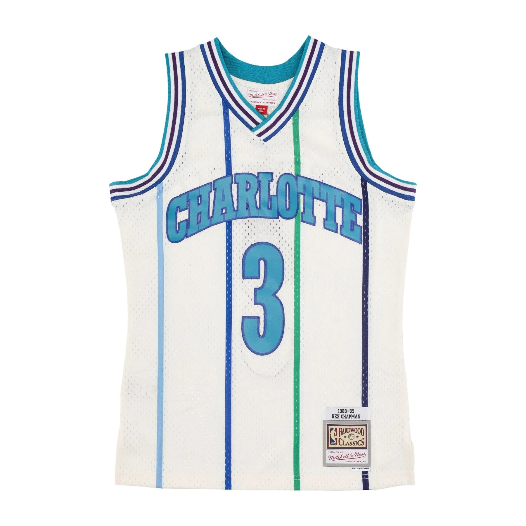 Canotta Basket Uomo Nba Off White Team Color Swingman Jersey Hardwood Classics 1988 No 3 Rex Chapman Chahor Off White