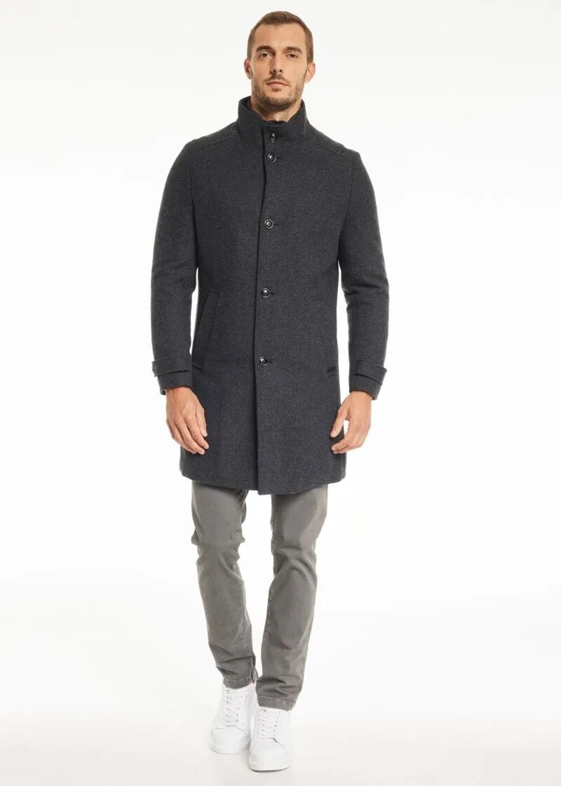 Cappotto in lana e nylon