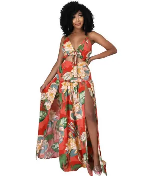 Cutubly Casual Dress Vestidos Club Party Dresses Elegante Night Wear New Womens Summer Beach Vacation Fashion Floral Ski