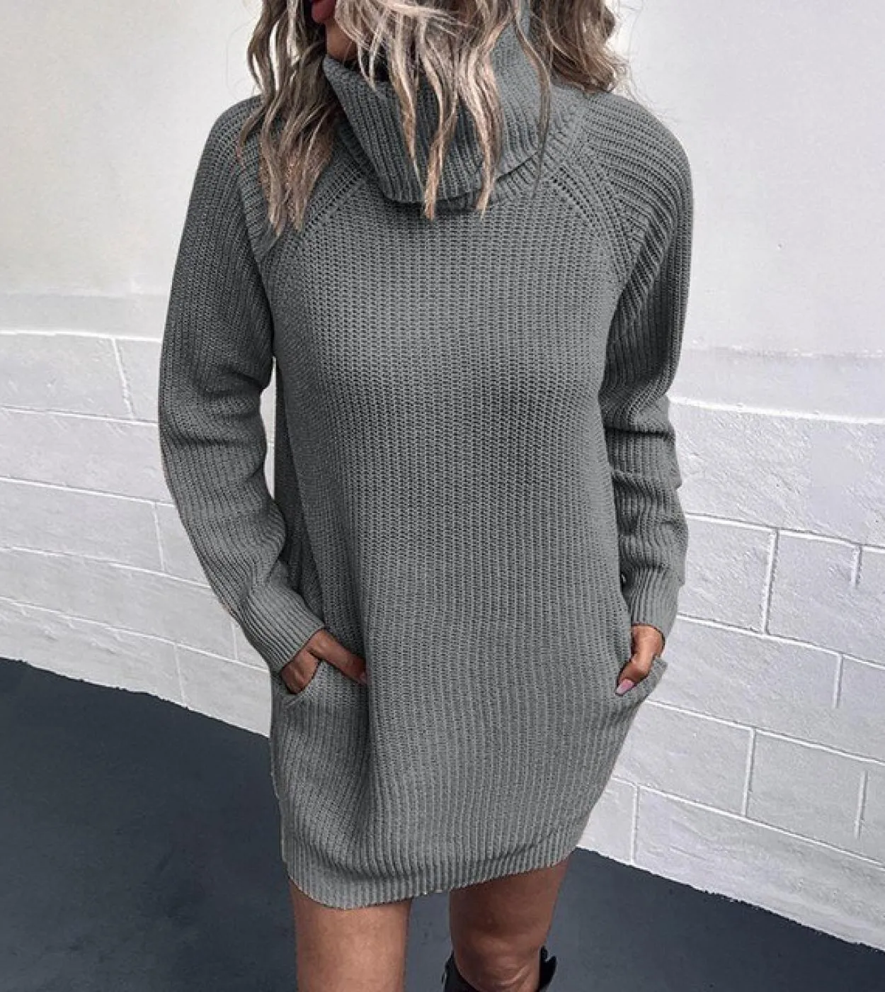 Elegant Sweater Dress Women Knit Autumn Winter Clothing Turtleneck Long Sleeve Pullovers Solid Knitwear Casual Women Min