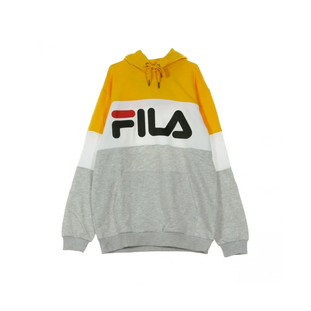 FELPA CAPPUCCIO NIGHT BLOCKED HOODIE LIGHT GREY MELANGE/BLACK/BRIGHT WHITE