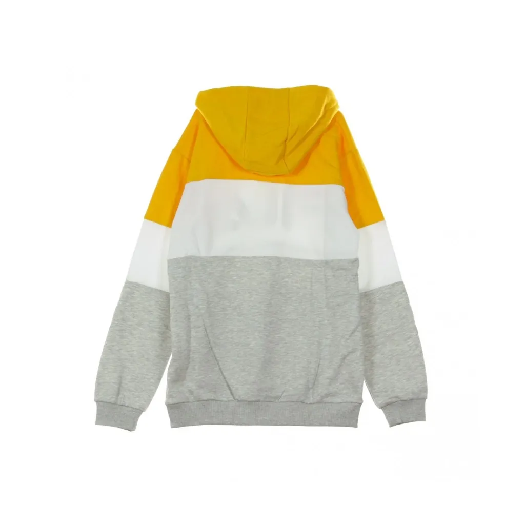 FELPA CAPPUCCIO NIGHT BLOCKED HOODIE LIGHT GREY MELANGE/BLACK/BRIGHT WHITE