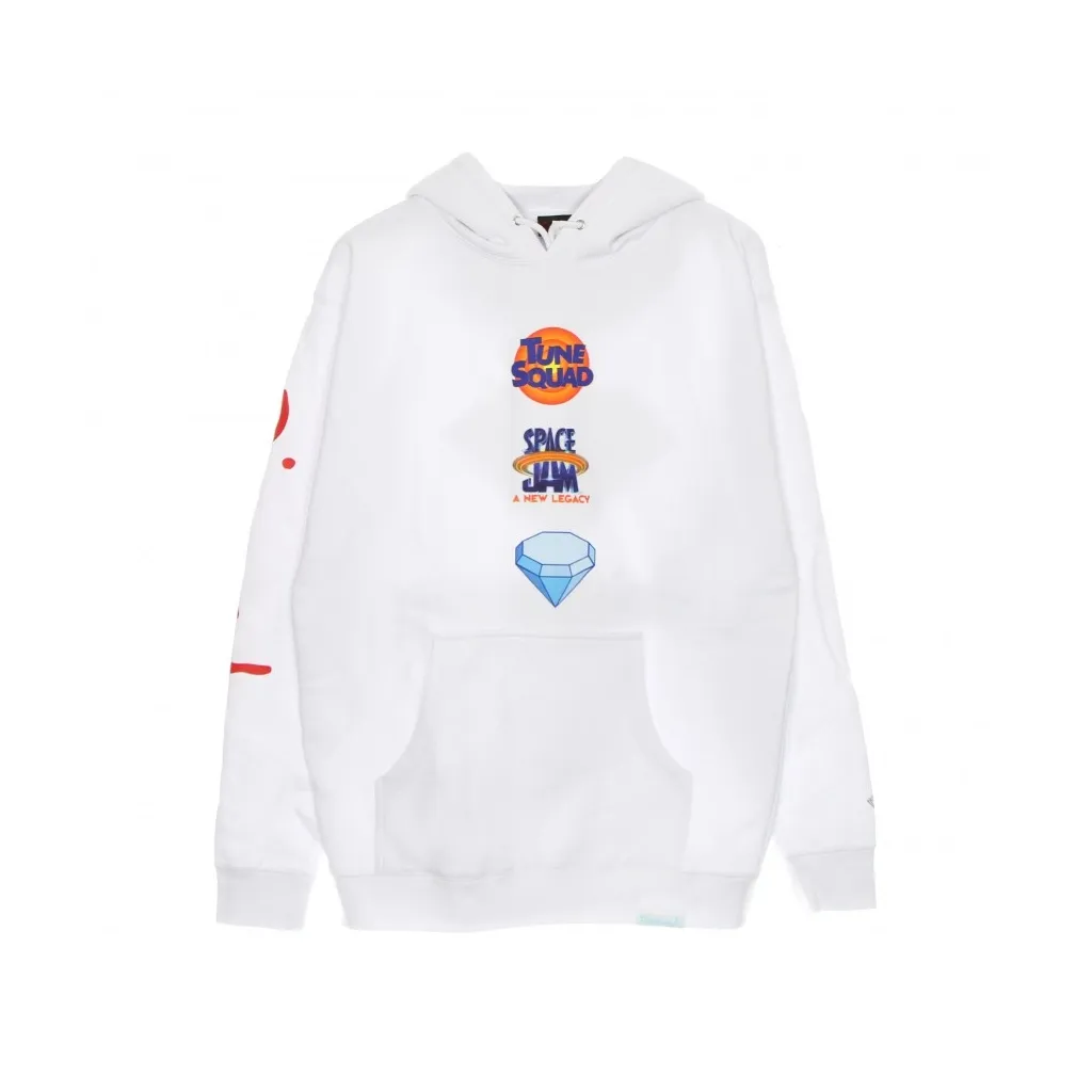 felpa cappuccio uomo hook shot hoodie x space jam 2 WHITE