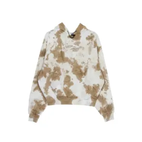 felpa cappuccio uomo signature kkj tie dye os hoodie WHITE/SAND