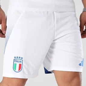 FIGC IQ0494 Pantaloncini da jogging bianchi