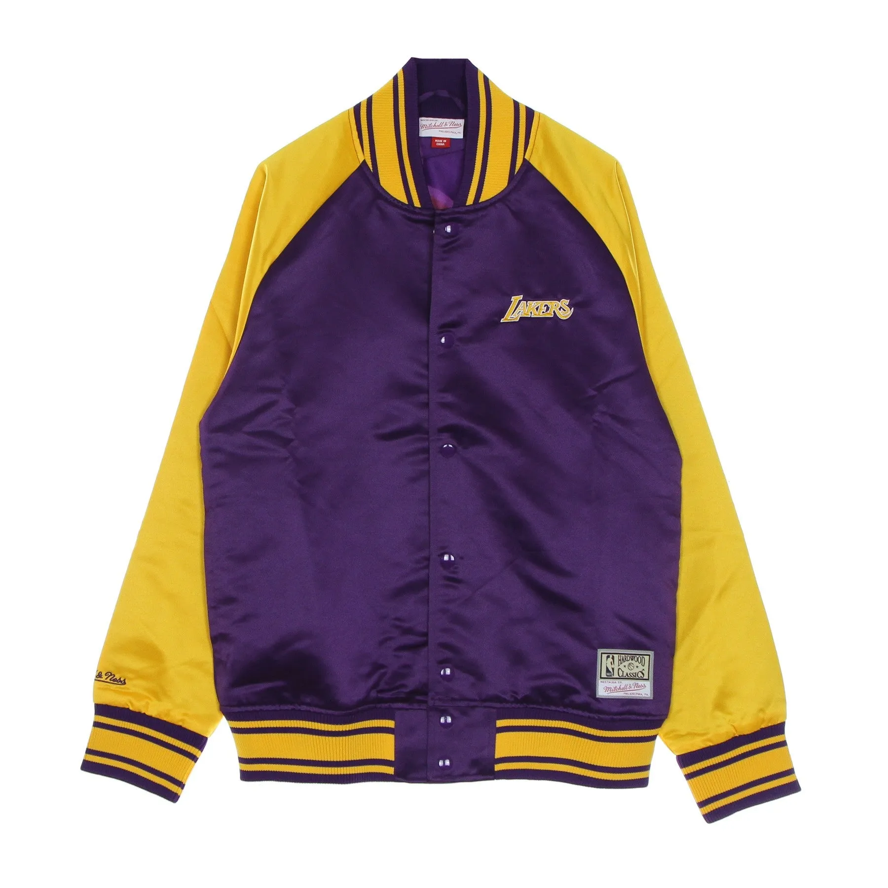 Giubbotto Bomber Uomo Nba Big Face Colossal Jacket Hardwood Classics Loslak Purple/original Team Colors
