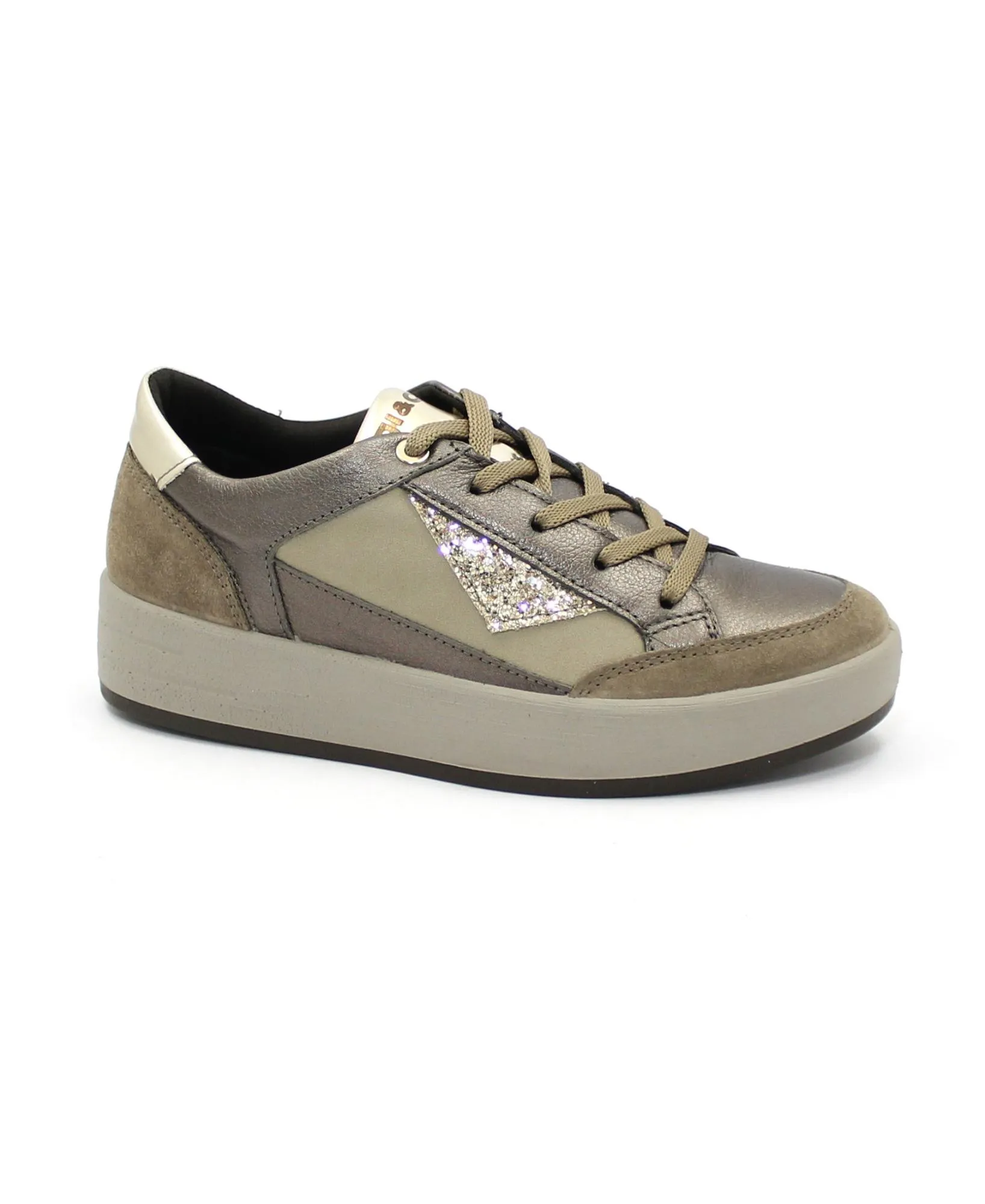 IGI&CO 6668511 bronzo beige scarpe donna sneakers  lacci pelle camoscio