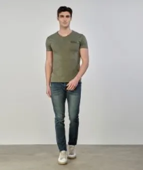 Jeans blu effetto vintage