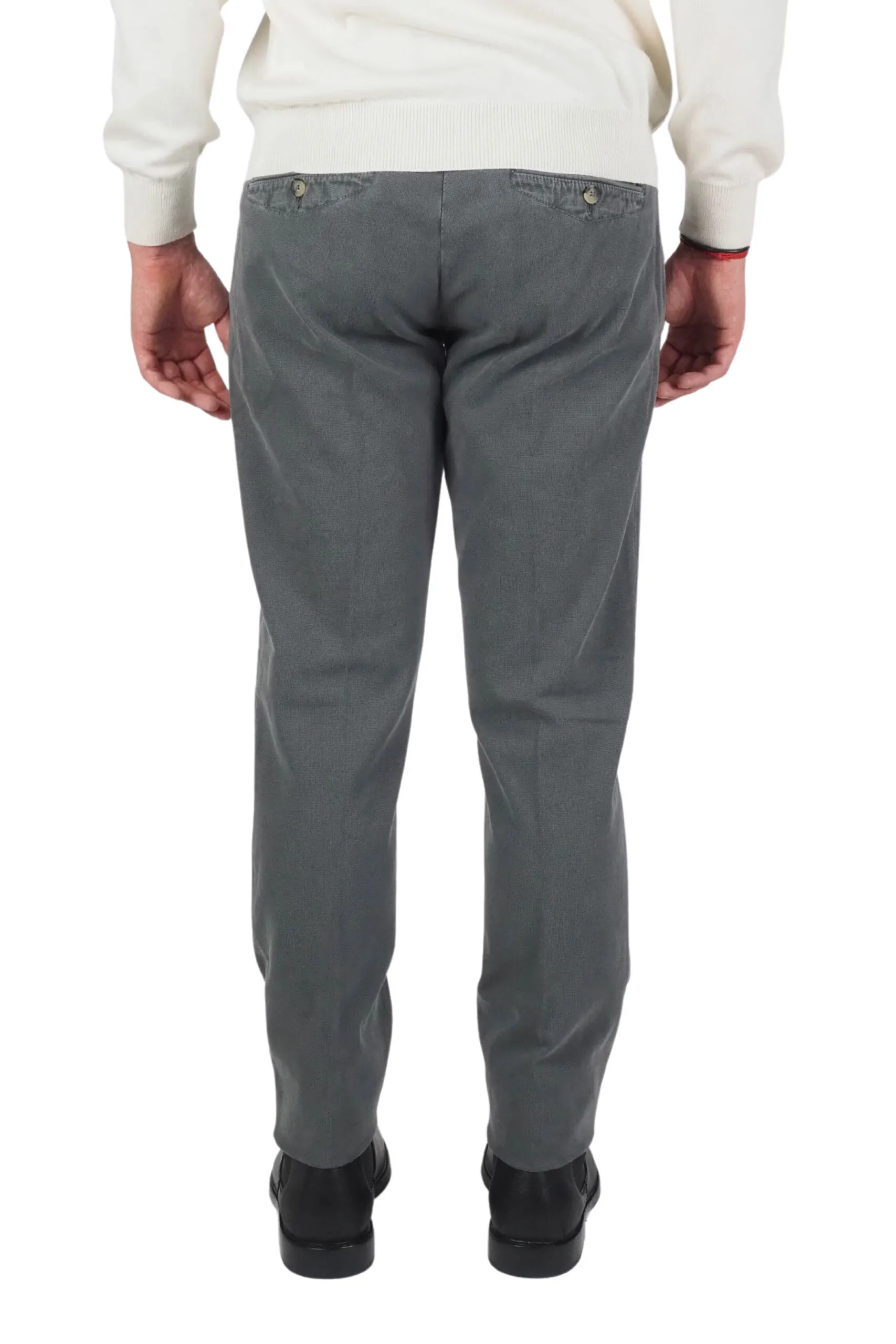 Jeckerson pantalone grigio medio uomo