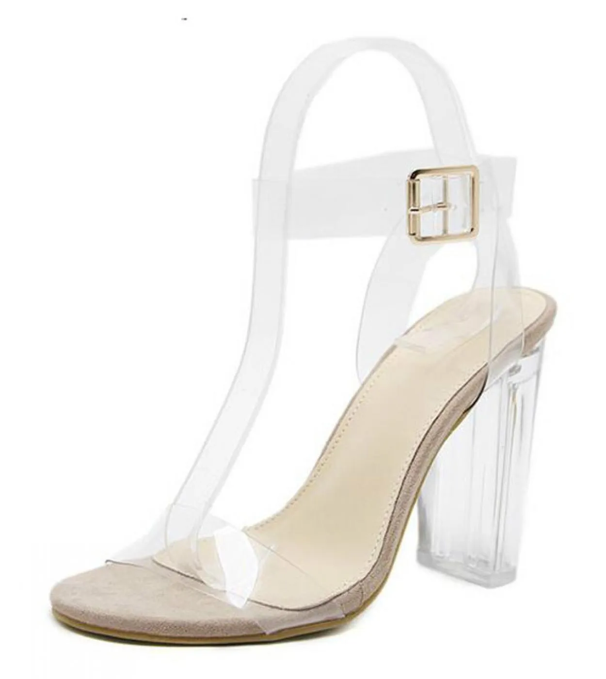 Jelly Sandals Crystal Open Toed High Heels Women Transparent Heel Sandals Slippers Pumps 11cm Big Size 41 42high Heels