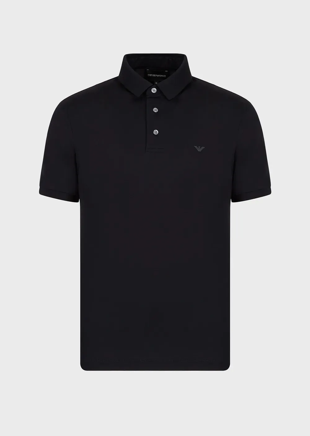 Jersey polo shirt with Emporio Armani Logo / Blue