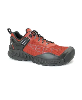 KEEN 1026680 NXIS EVO WP fired brick black rosso sneakers uomo hike runninng