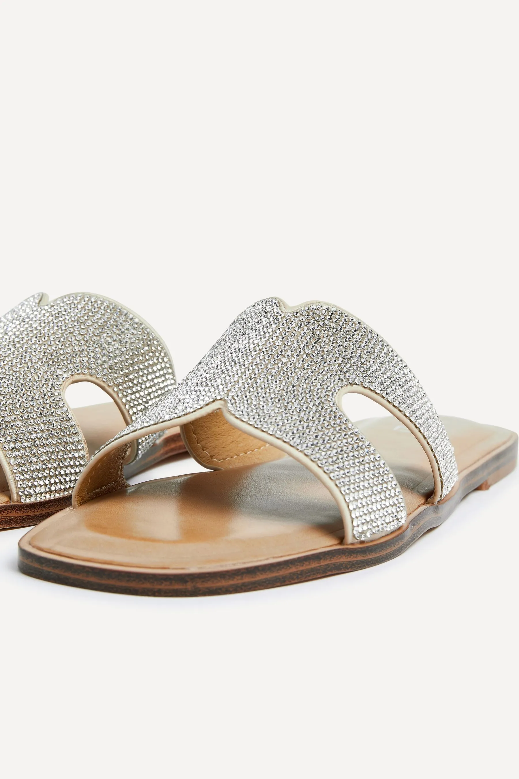 Linzi Becca - Sandali piatta decorata con strass