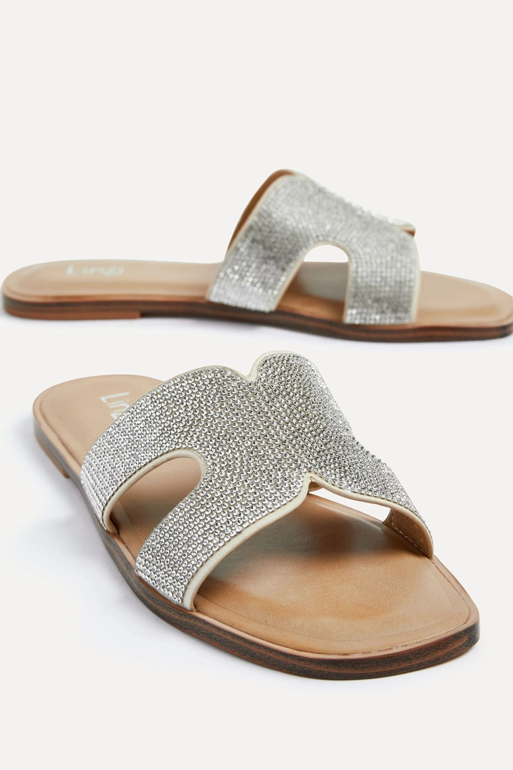 Linzi Becca - Sandali piatta decorata con strass