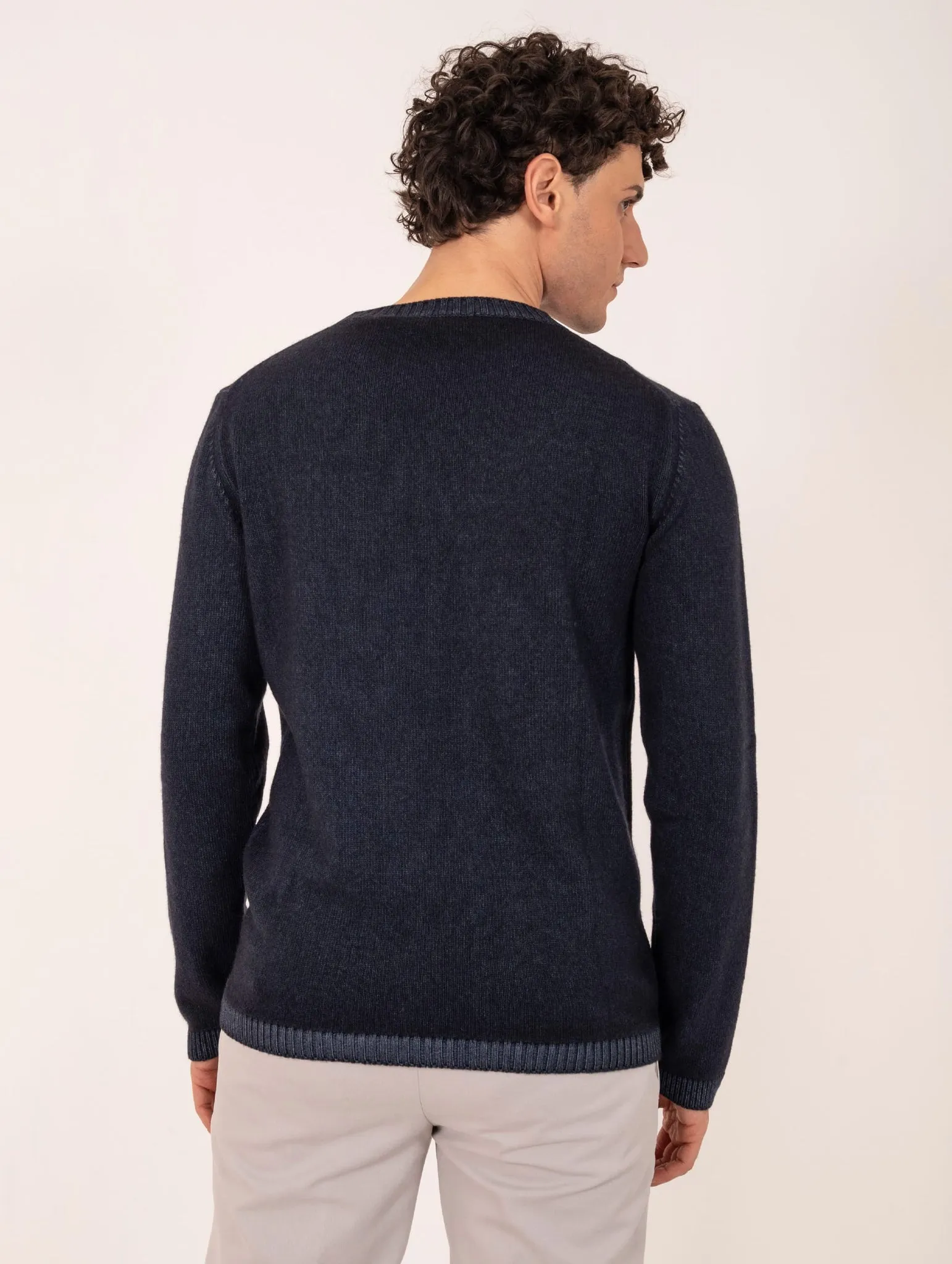 Maglia Girocollo Daniele Fiesoli in Eco Cashmere Notte