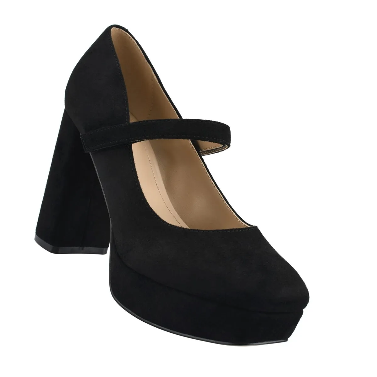 Marc Fisher Heels & Pumps Fino al 70% di sconto Nicoly Platform Mary Jane Pump Donna Pelle Scamosciata Nera