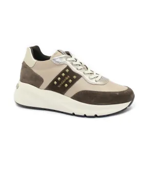 NERO GIARDINI 11523 castagno marrone scarpe donna sportive sneakers lacci zeppa