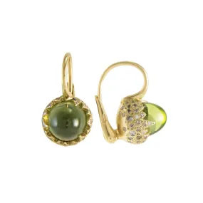 Orecchini in oro giallo con peridoto