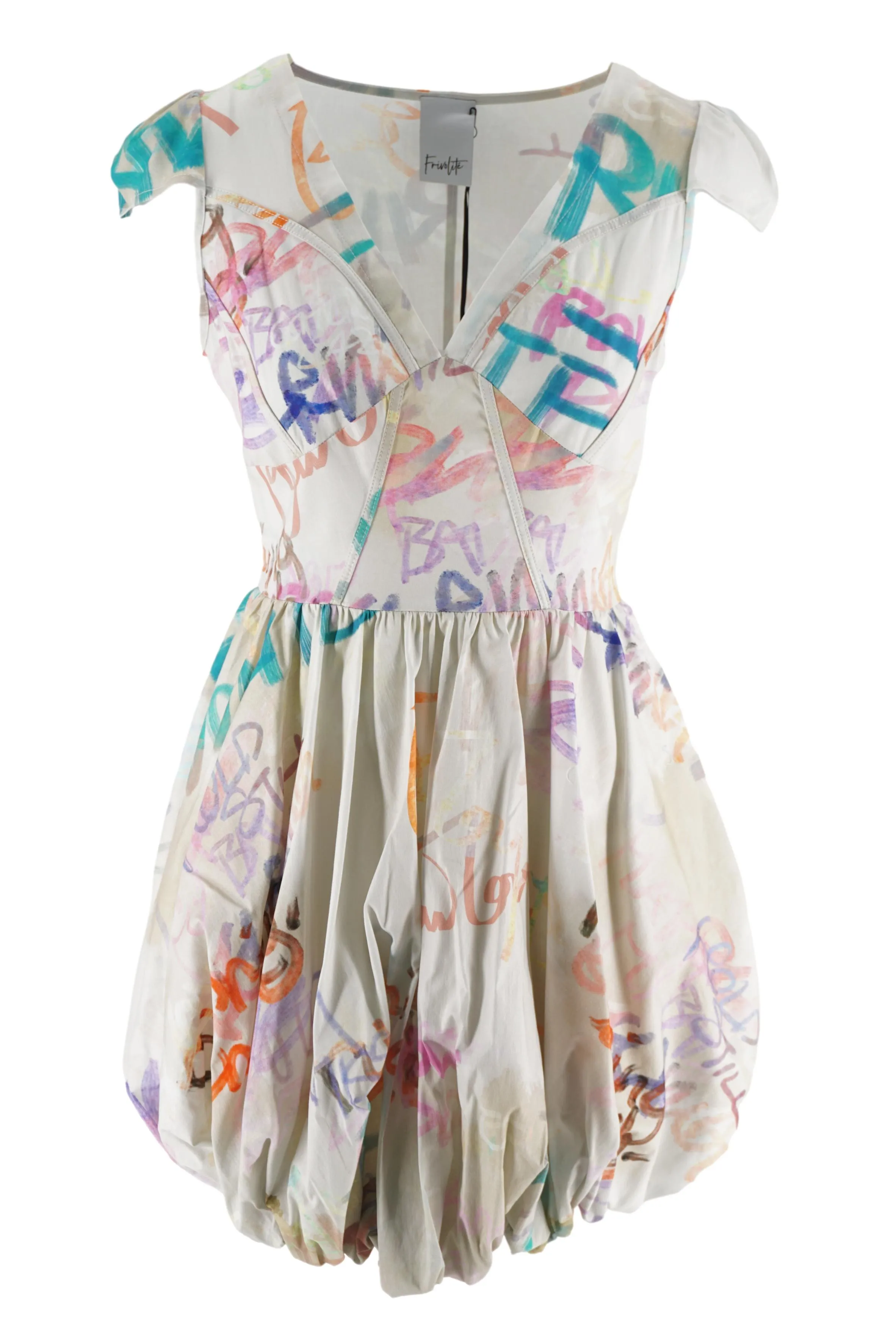 Patterned Cotton Dress / Beige