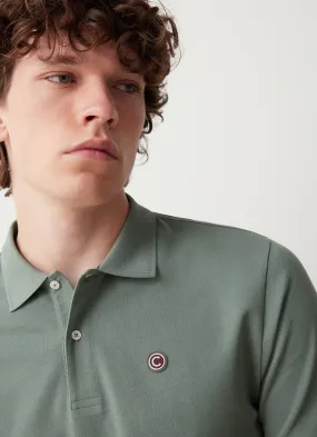 Piqué polo shirt with ribbed edges