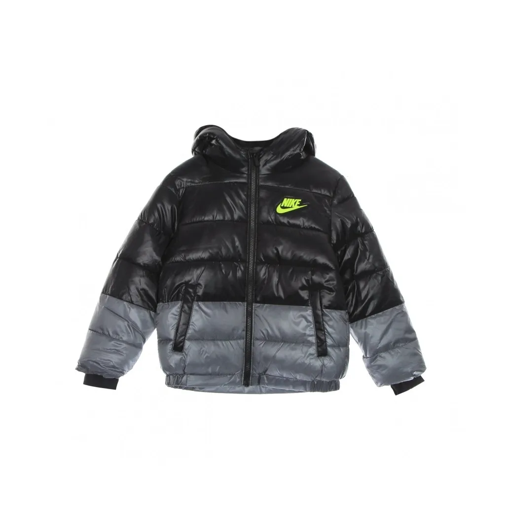 piumino bambino color block down jacket BLACK