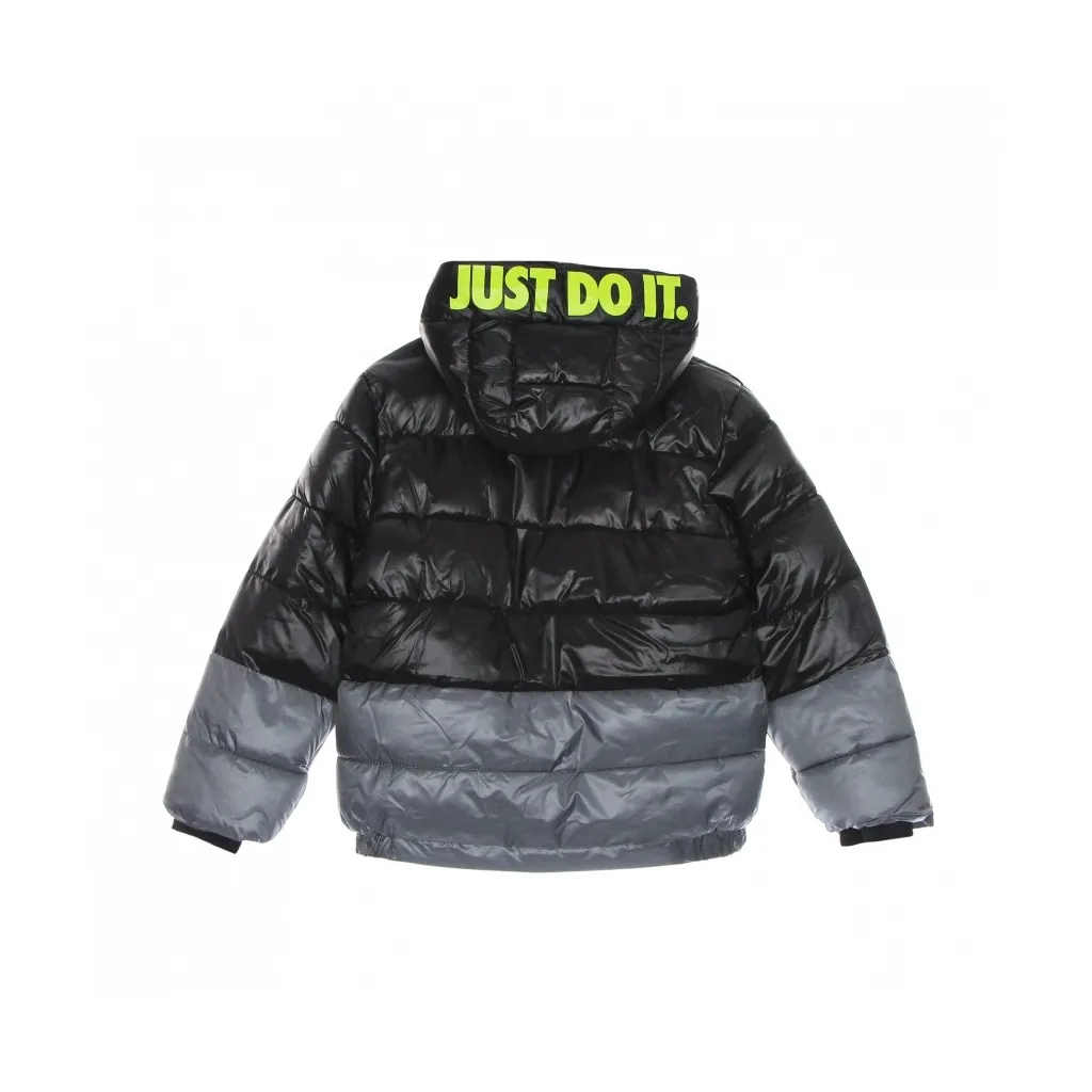 piumino bambino color block down jacket BLACK