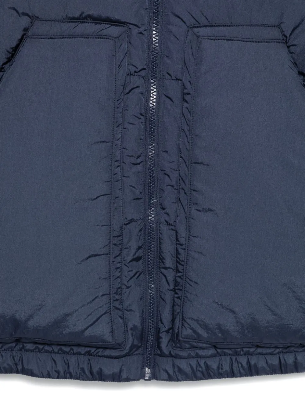Piumino per bambino Emporio Armani Kids blu trapuntato con design imbottito