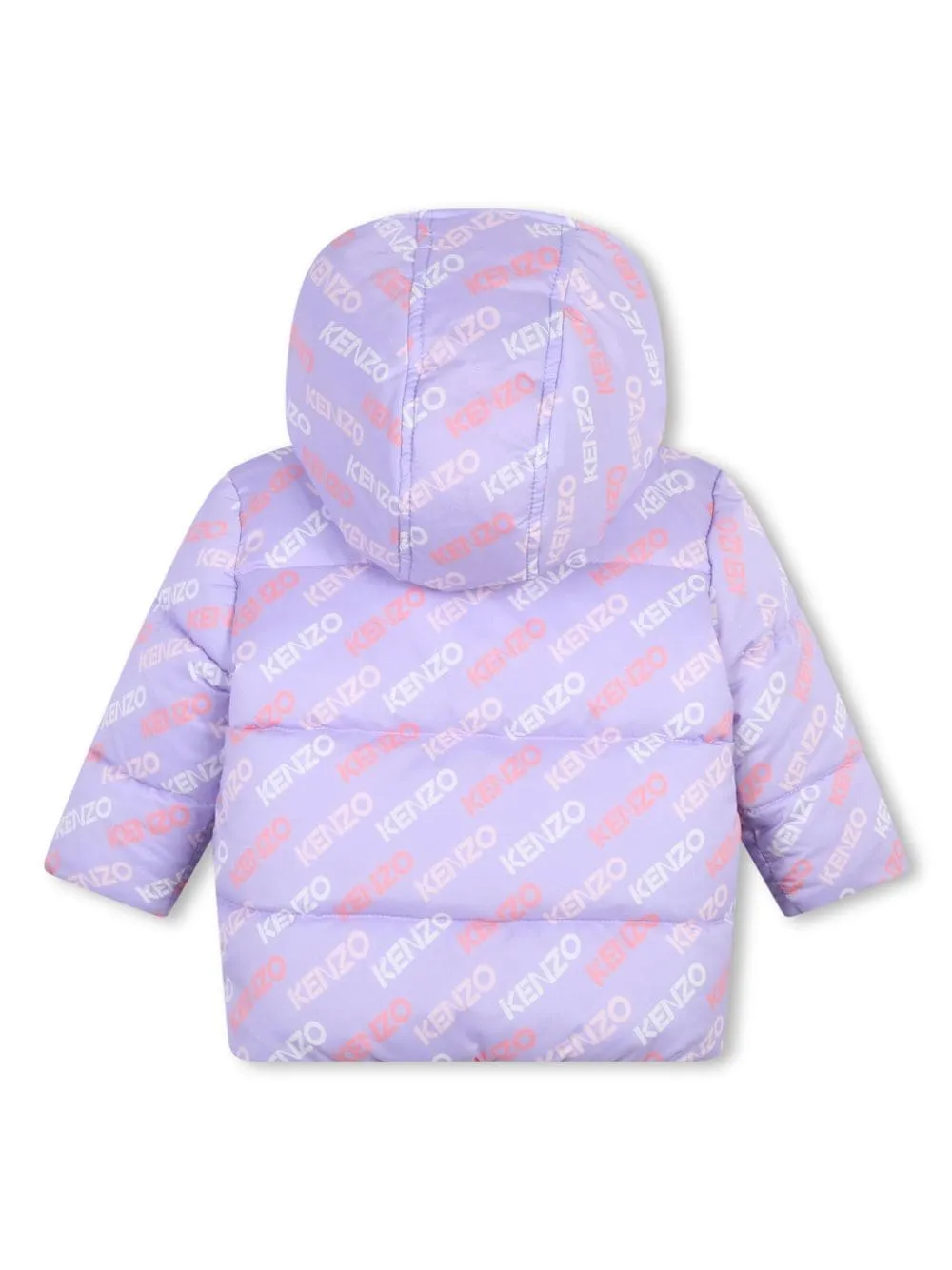 Piumino reversibile per neonata Kenzo Kids viola con stampa
