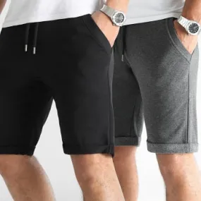 Set di 2 pantaloncini da jogging 258 120 nero grigio antracite