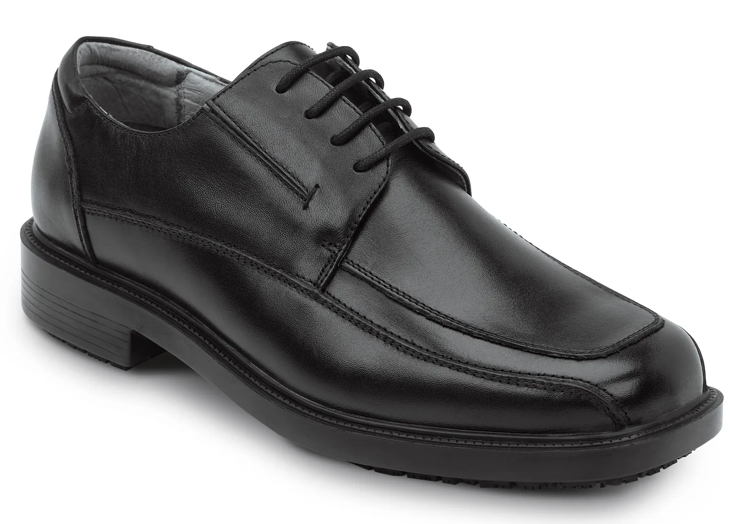 SR MAX  Manhattan, Men's, Black, Dress Style, MaxTRAX Slip Resistant, Soft Toe Work Shoe