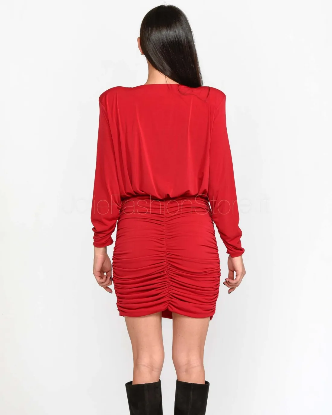 ---------------  ---------------  ---------------  ---------------  --------------Swanne MINI DRESS DRAPPEGGIATO SCOLLATURA PROF