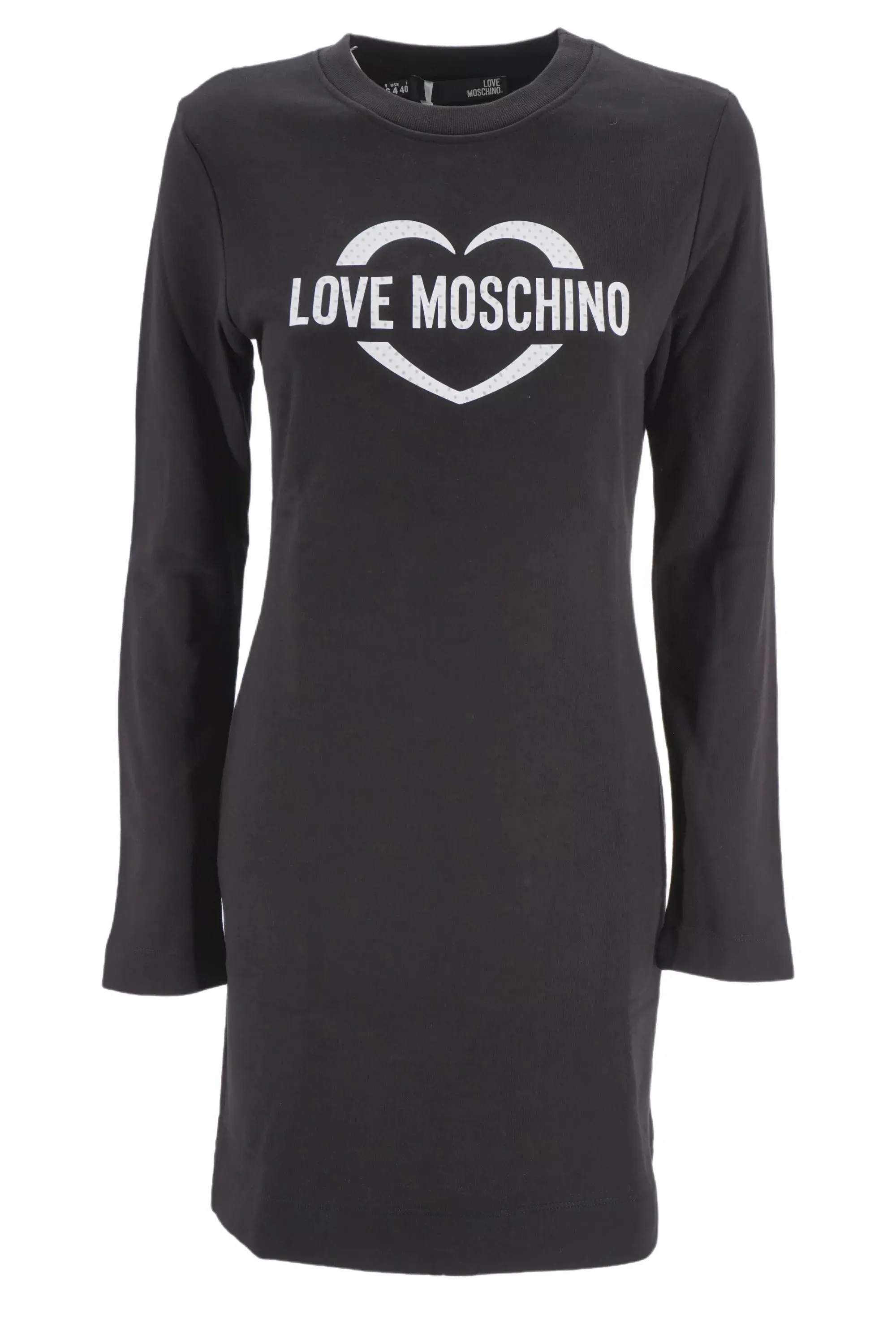 Sweatshirt dress with Love Moschino logo / Black