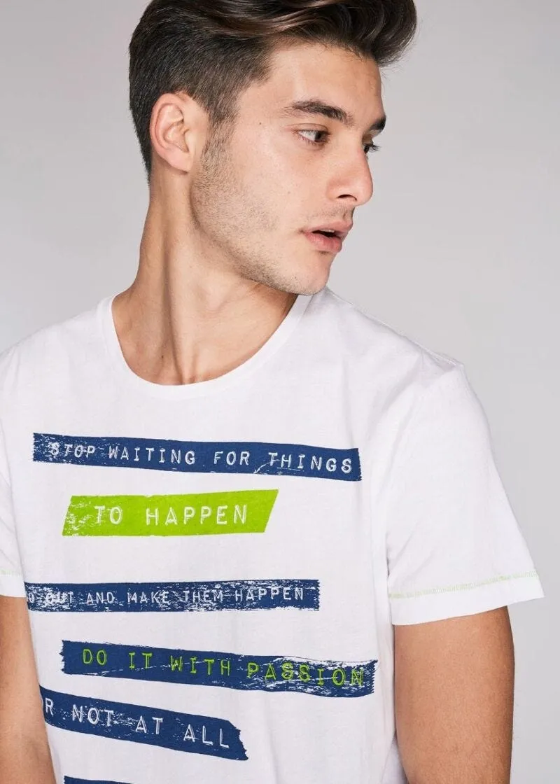 T-shirt con stampa lettering