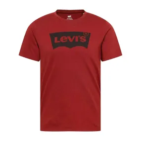 T-shirt Levi's Girocollo Stampata Bordeaux / Nero