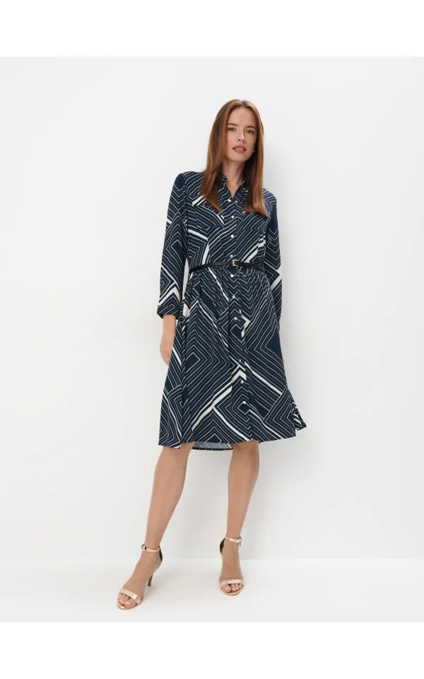 Viscose shirt dress