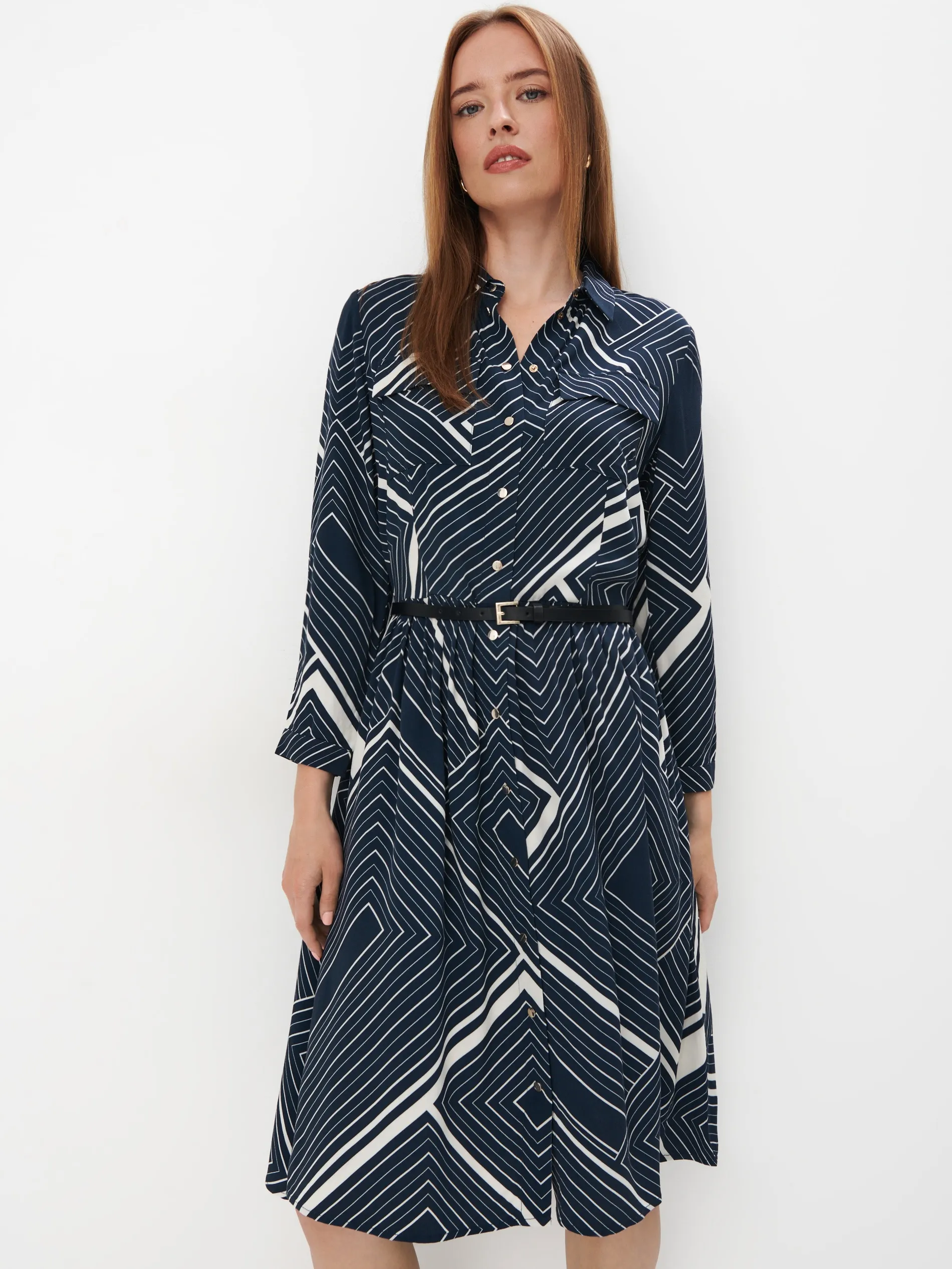 Viscose shirt dress