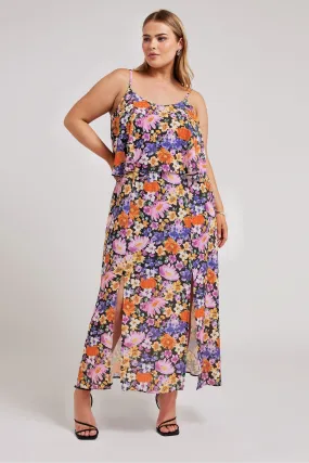 Yours Curve London Floral Overlay Maxi Dress    